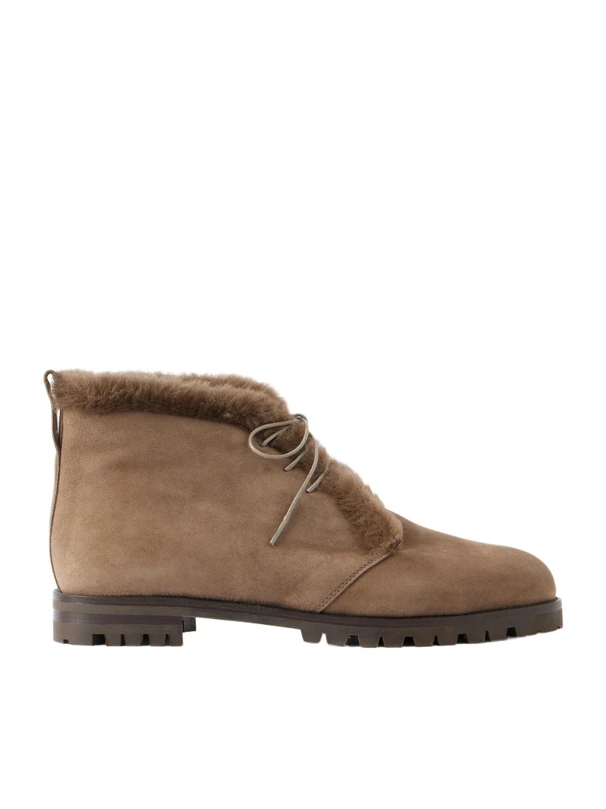 Manolo Blahnik Mircus 10 Shearling-trimmed Suede Ankle Boots