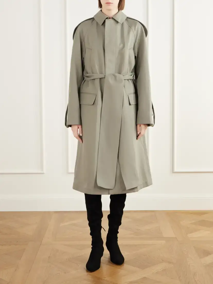 Victoria Beckham Belted Cotton-gabardine Trench Coat | Thumbnail 3 Victoria Beckham Belted Cotton-gabardine Trench Coat | Thumbnail 3