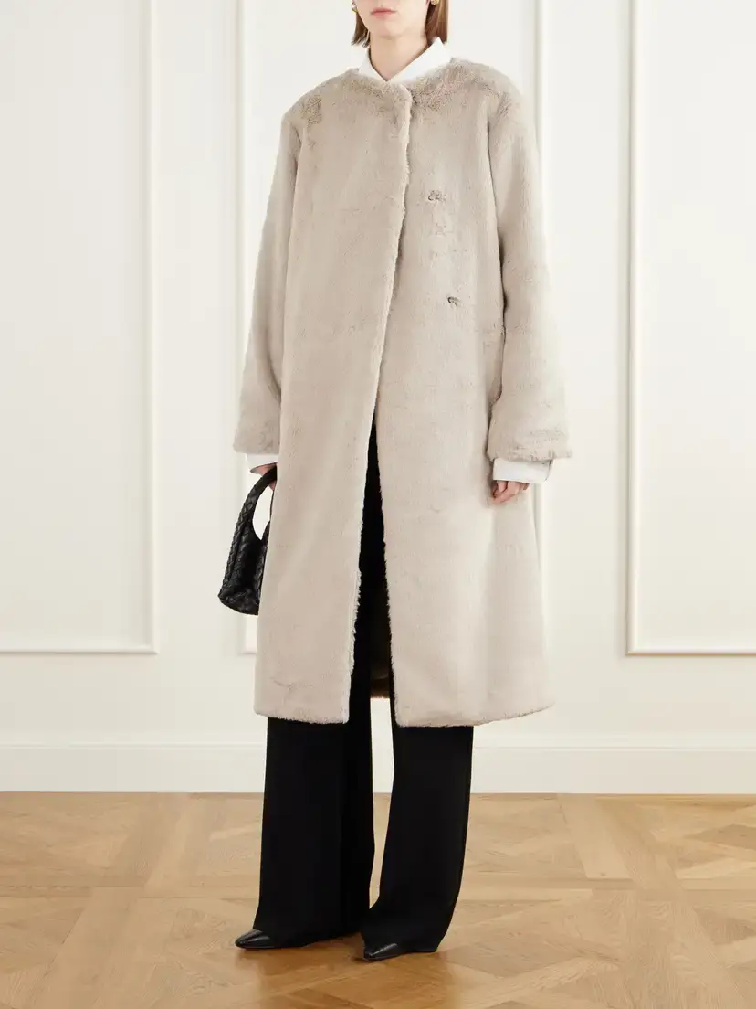 Maria McManus Collarless Plush Coat | Thumbnail 2 Maria McManus Collarless Plush Coat | Thumbnail 2