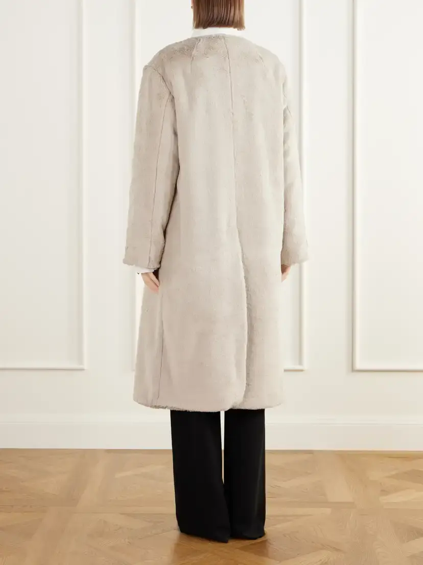 Maria McManus Collarless Plush Coat | Thumbnail 3 Maria McManus Collarless Plush Coat | Thumbnail 3