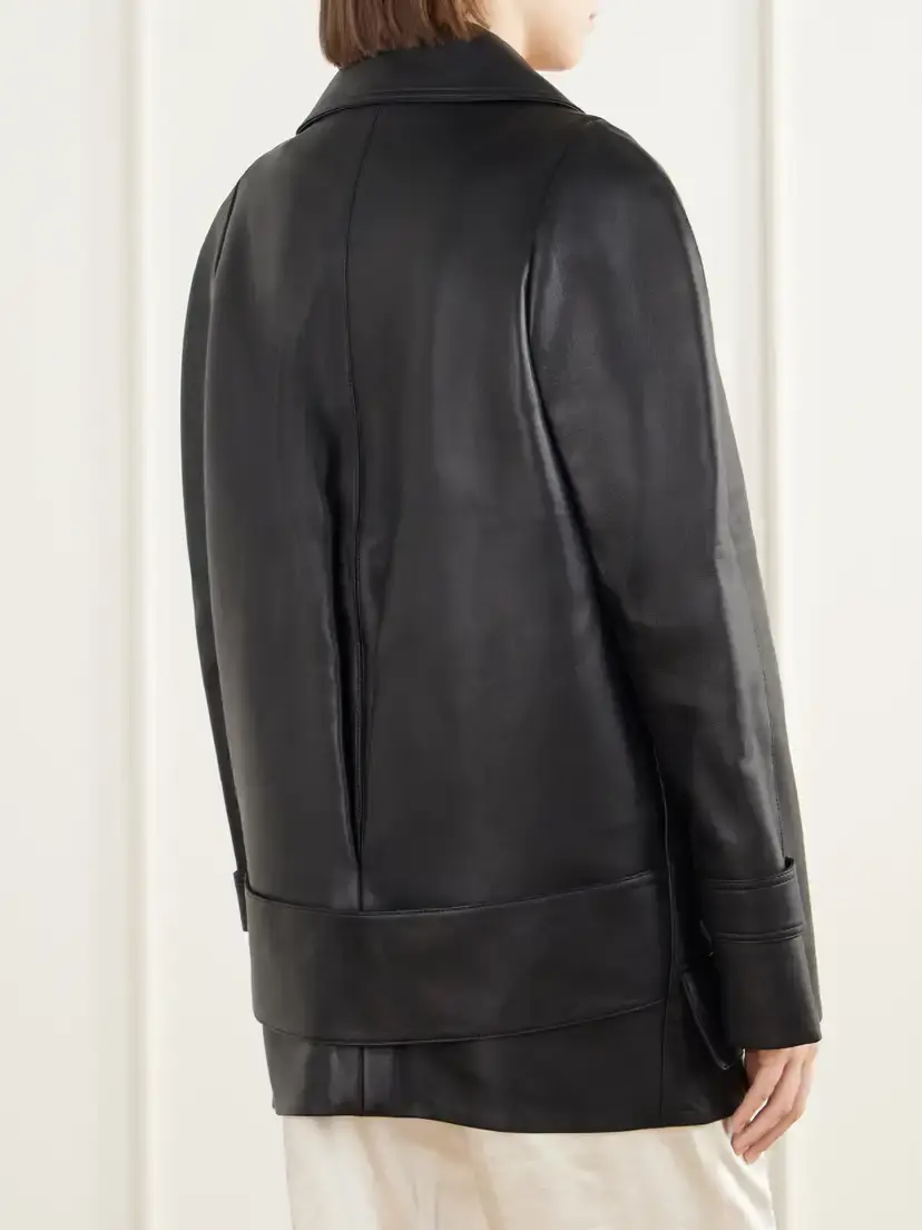 Victoria Beckham Double-breasted Leather Jacket | Thumbnail 4 Victoria Beckham Double-breasted Leather Jacket | Thumbnail 4