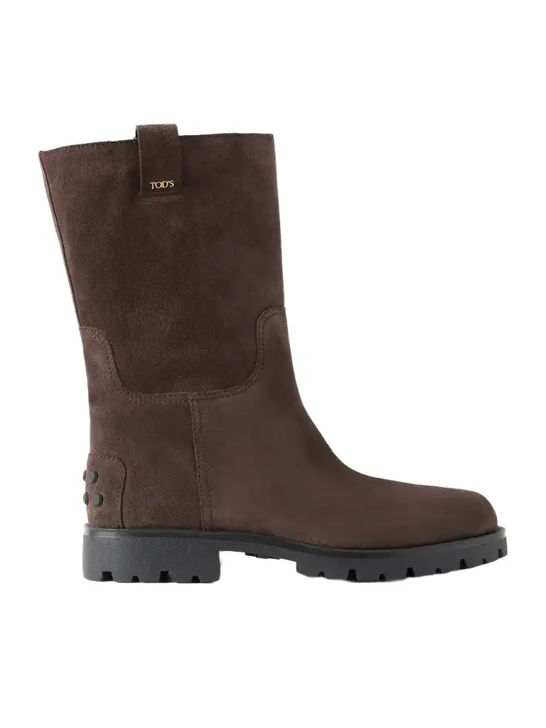 Tod's Gomma 31 Logo-appliquéd Suede Ankle Boots
