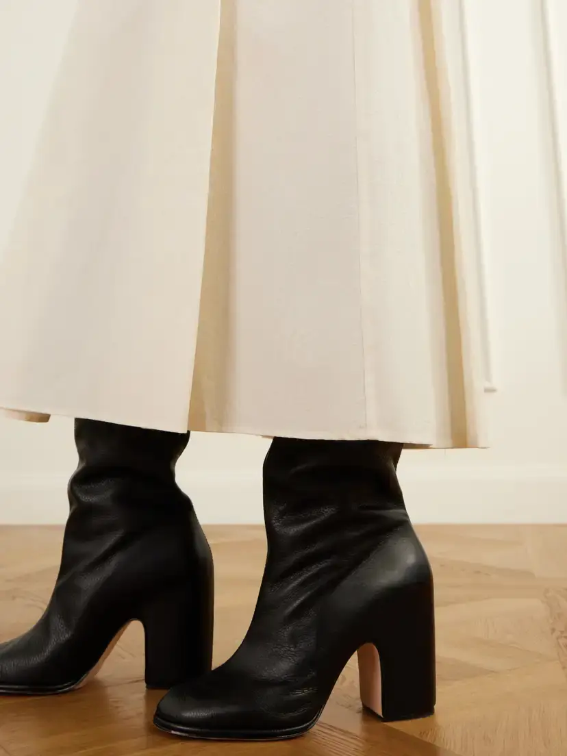 Lauren Manoogian Dado Pleated Cotton-seersucker Midi Skirt | Thumbnail 6