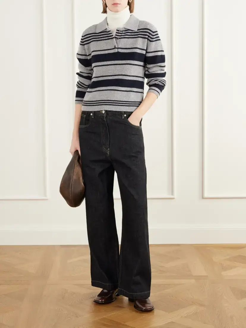 Lisa Yang Tinna Striped Ribbed Cashmere Sweater | Thumbnail 2