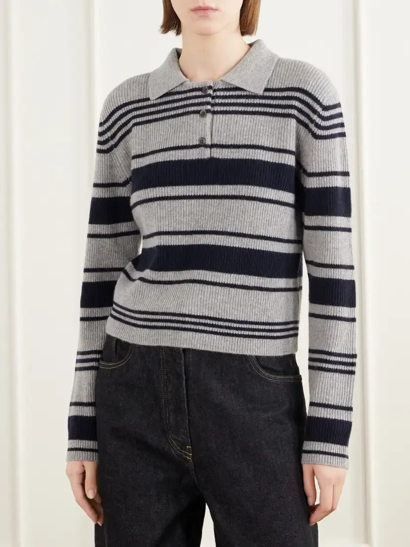 Lisa Yang Tinna Striped Ribbed Cashmere Sweater | Thumbnail 3