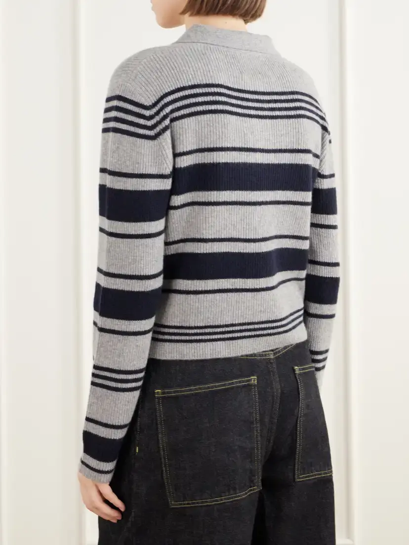 Lisa Yang Tinna Striped Ribbed Cashmere Sweater | Thumbnail 4
