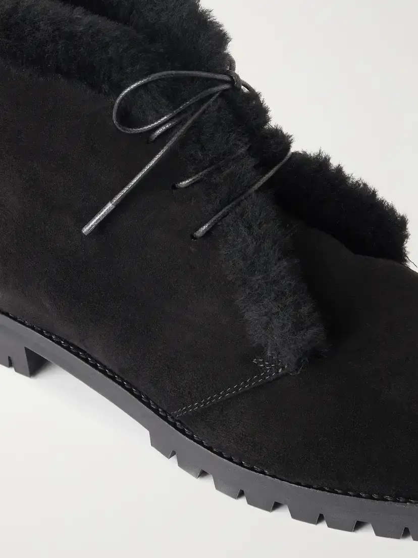 Manolo Blahnik Mircus 10 Shearling-trimmed Suede Ankle Boots | Thumbnail 5 Manolo Blahnik Mircus 10 Shearling-trimmed Suede Ankle Boots | Thumbnail 5