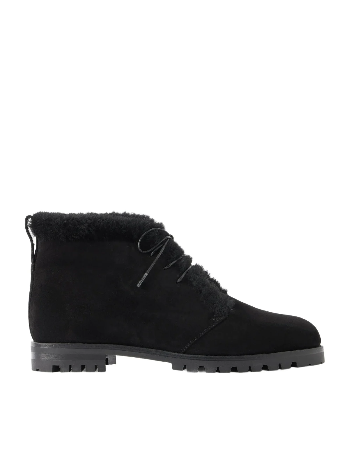 Manolo Blahnik Mircus 10 Shearling-trimmed Suede Ankle Boots