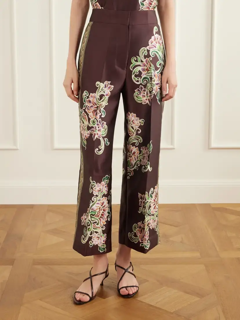 ALÉMAIS Josie Cropped Floral-print Twill Flared Pants | Thumbnail 3 ALÉMAIS Josie Cropped Floral-print Twill Flared Pants | Thumbnail 3