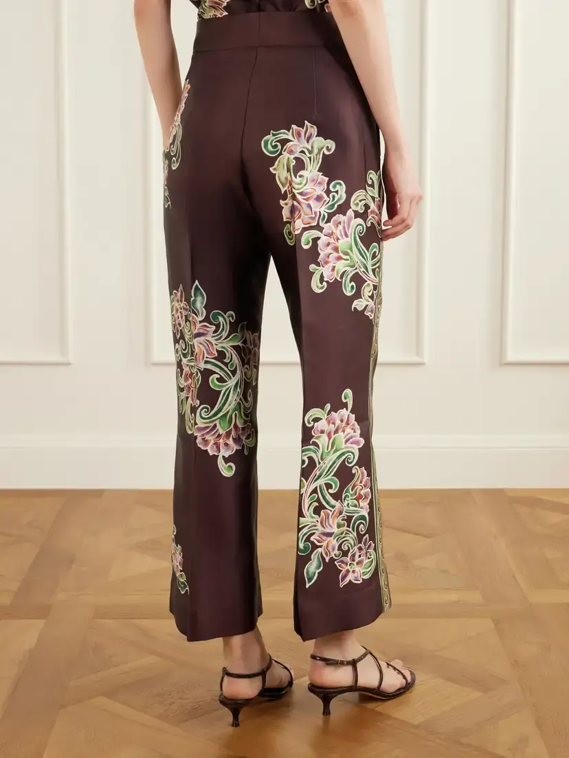 ALÉMAIS Josie Cropped Floral-print Twill Flared Pants | Thumbnail 4 ALÉMAIS Josie Cropped Floral-print Twill Flared Pants | Thumbnail 4