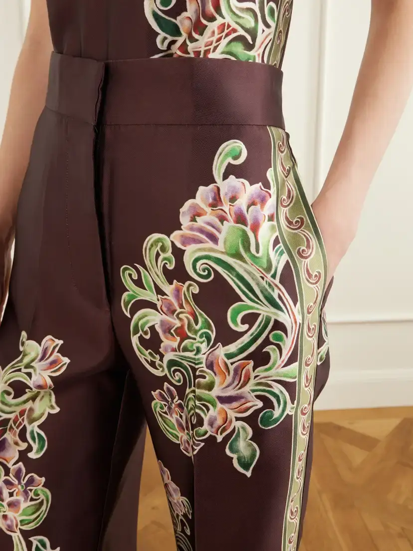 ALÉMAIS Josie Cropped Floral-print Twill Flared Pants | Thumbnail 5 ALÉMAIS Josie Cropped Floral-print Twill Flared Pants | Thumbnail 5
