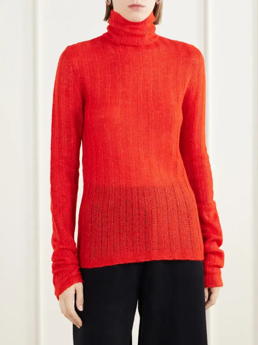 Lisa Yang Emiliana Ribbed Cashmere And Silk-blend Turtleneck Sweater | Thumbnail 3 Lisa Yang Emiliana Ribbed Cashmere And Silk-blend Turtleneck Sweater | Thumbnail 3