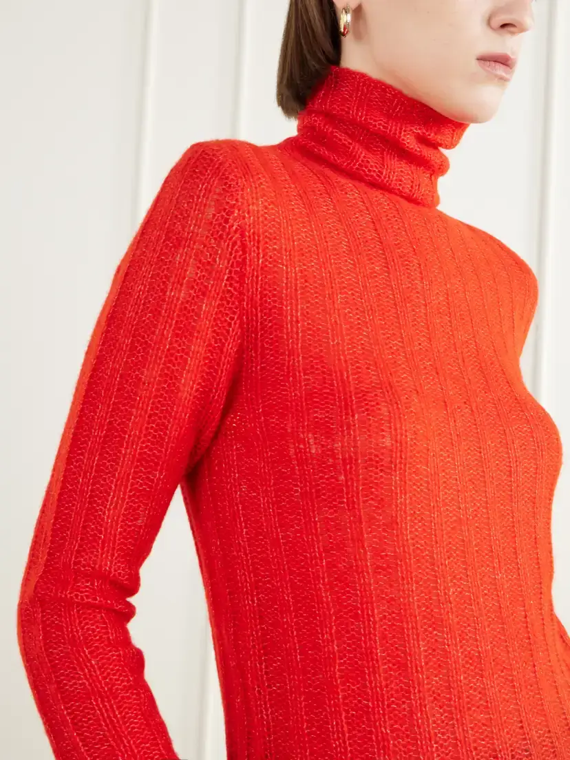 Lisa Yang Emiliana Ribbed Cashmere And Silk-blend Turtleneck Sweater | Thumbnail 5 Lisa Yang Emiliana Ribbed Cashmere And Silk-blend Turtleneck Sweater | Thumbnail 5