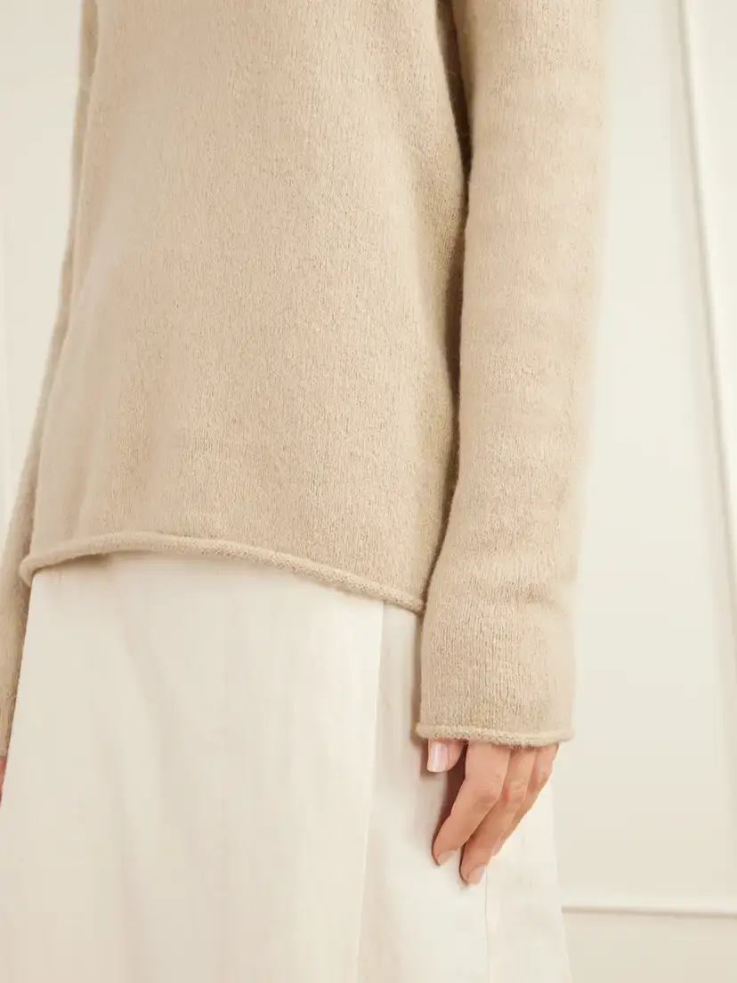 Lauren Manoogian Alpaca And Cashmere-blend Sweater - Neutrals | Thumbnail 5 Lauren Manoogian Alpaca And Cashmere-blend Sweater - Neutrals | Thumbnail 5