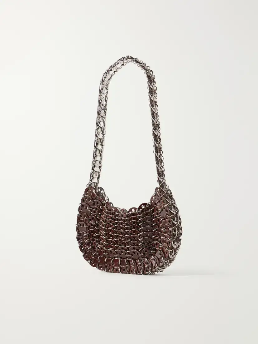 Rabanne Moon Flip Croc-effect Leather Chainmail Shoulder Bag | Thumbnail 4 Rabanne Moon Flip Croc-effect Leather Chainmail Shoulder Bag | Thumbnail 4