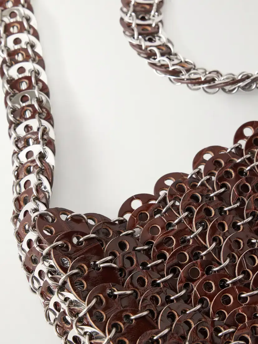 Rabanne Moon Flip Croc-effect Leather Chainmail Shoulder Bag | Thumbnail 5 Rabanne Moon Flip Croc-effect Leather Chainmail Shoulder Bag | Thumbnail 5
