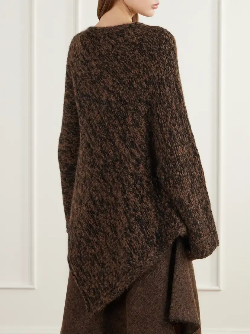 Lauren Manoogian Manta Asymmetrical Alpaca, Pima Cotton And Merino Wool-blend Sweater | Thumbnail 3 Lauren Manoogian Manta Asymmetrical Alpaca, Pima Cotton And Merino Wool-blend Sweater | Thumbnail 3