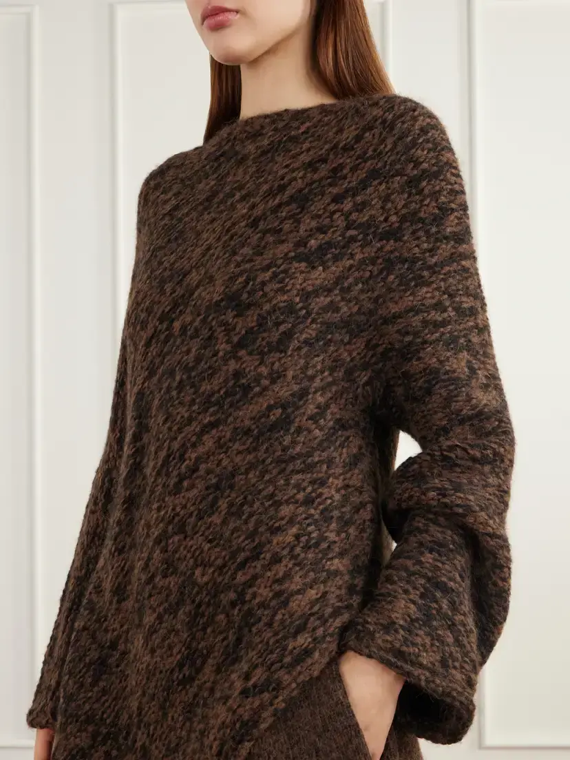 Lauren Manoogian Manta Asymmetrical Alpaca, Pima Cotton And Merino Wool-blend Sweater | Thumbnail 4 Lauren Manoogian Manta Asymmetrical Alpaca, Pima Cotton And Merino Wool-blend Sweater | Thumbnail 4