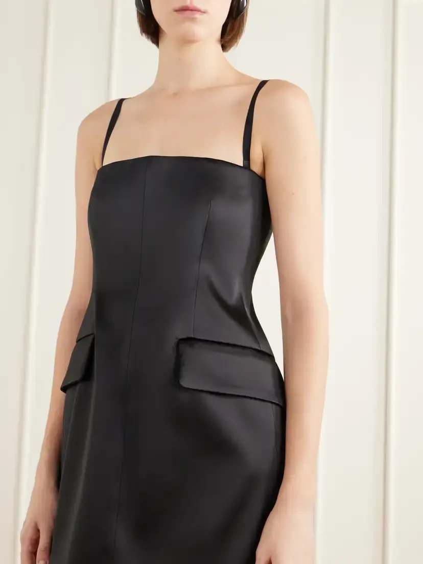 Sportmax Cilen Layered Satin And Silk Bustier Gown | Thumbnail 6 Sportmax Cilen Layered Satin And Silk Bustier Gown | Thumbnail 6