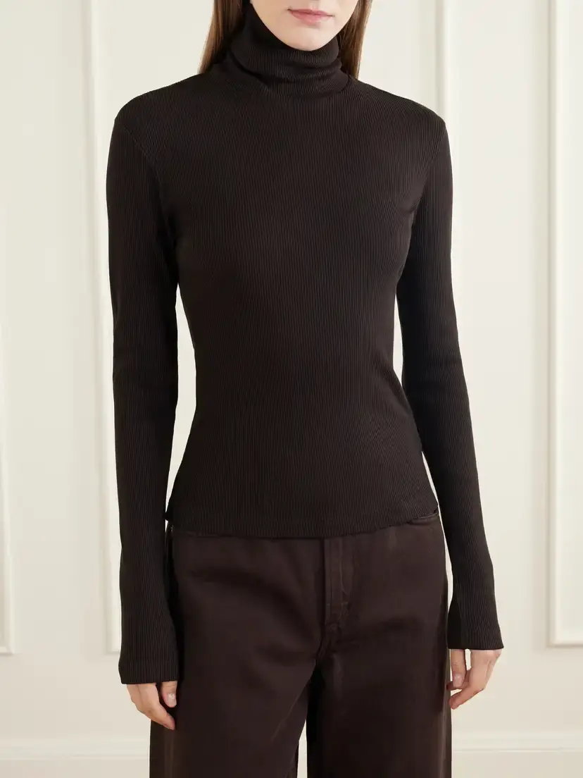 Citizens of Humanity Caradene Ribbed Stretch Organic Cotton And Lyocell-blend Jersey Top | Thumbnail 3 Citizens of Humanity Caradene Ribbed Stretch Organic Cotton And Lyocell-blend Jersey Top | Thumbnail 3