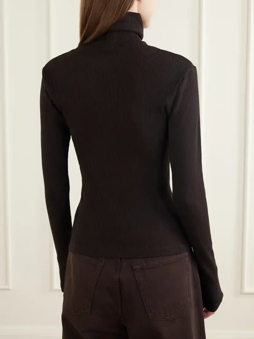 Citizens of Humanity Caradene Ribbed Stretch Organic Cotton And Lyocell-blend Jersey Top | Thumbnail 4 Citizens of Humanity Caradene Ribbed Stretch Organic Cotton And Lyocell-blend Jersey Top | Thumbnail 4