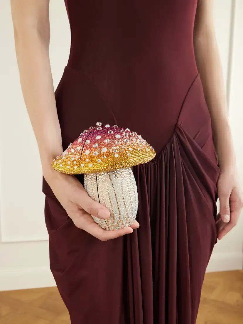 Judith Leiber Couture Toadstool Crystal-embellished Silver-tone Clutch | Thumbnail 2 Judith Leiber Couture Toadstool Crystal-embellished Silver-tone Clutch | Thumbnail 2