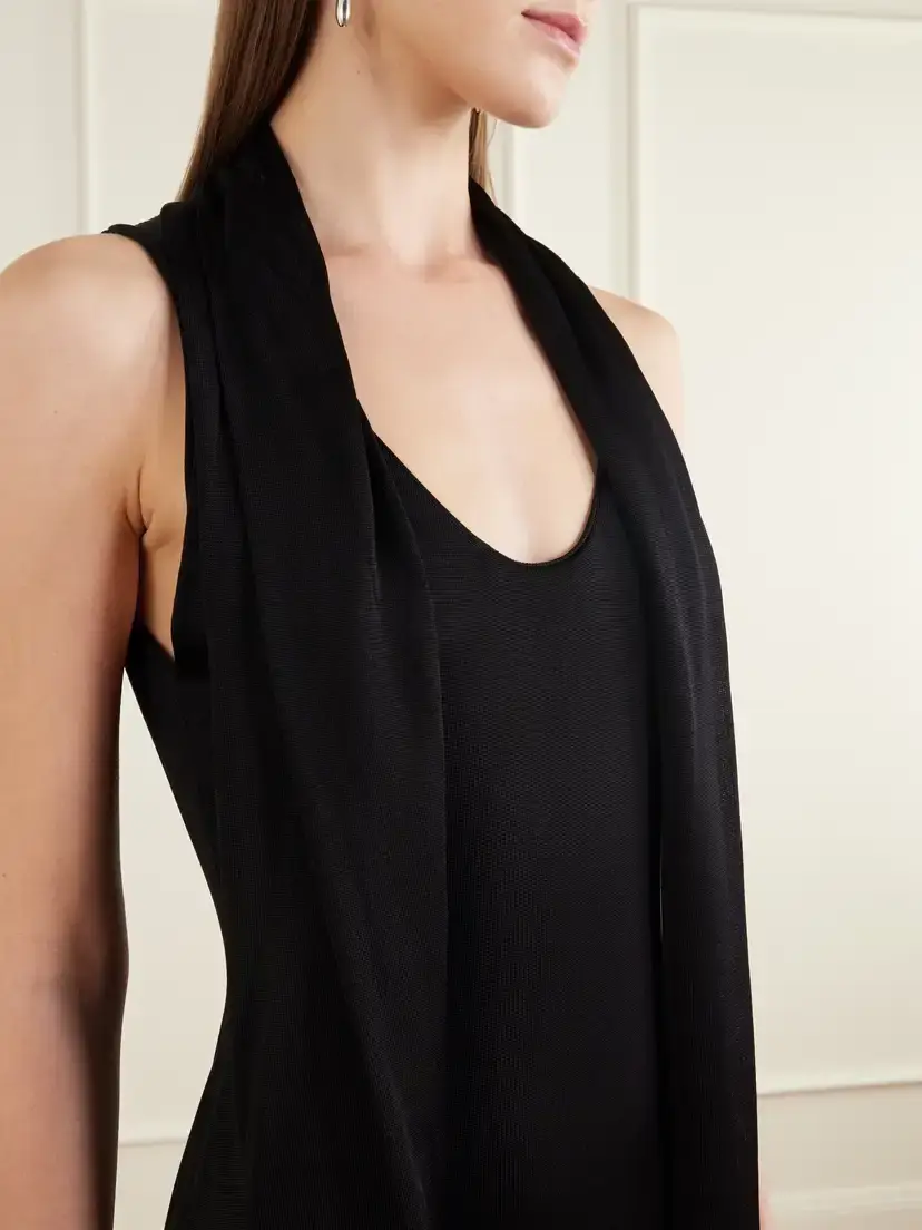 Brandon Maxwell The Siena Scarf-detailed Stretch-jersey Gown | Thumbnail 4