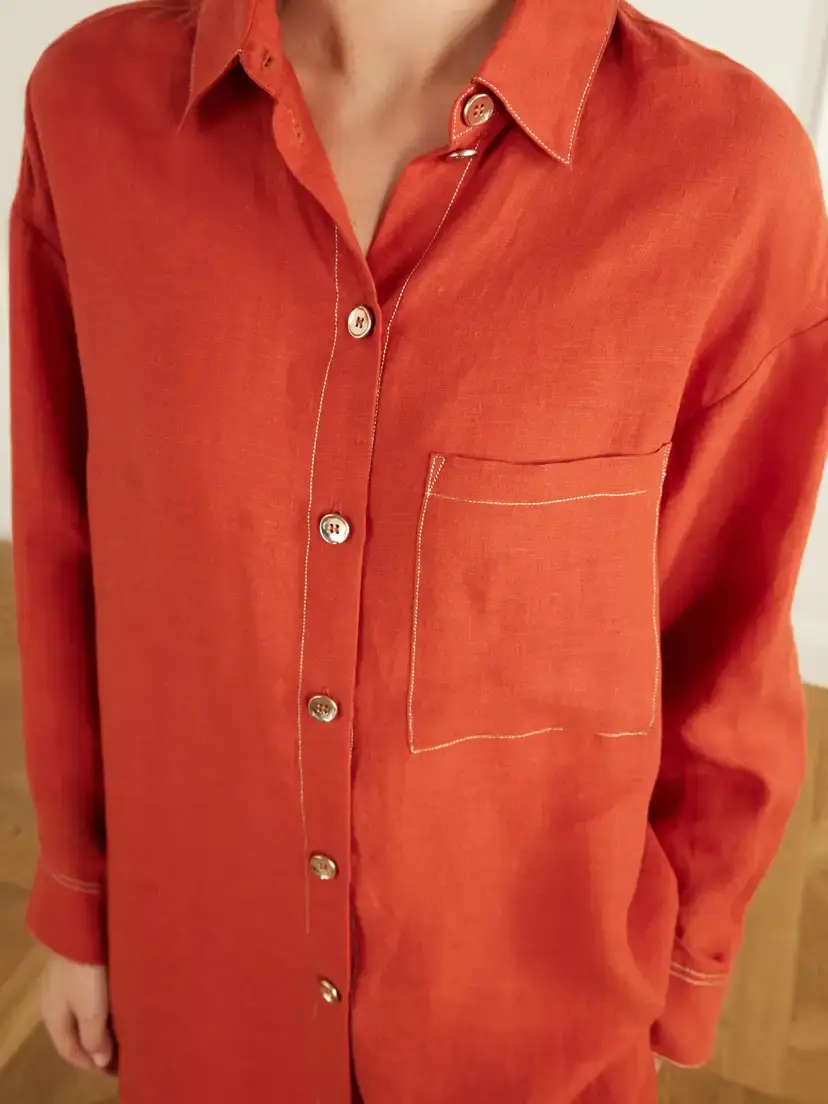 Eres Flashing Woven Linen Shirt | Thumbnail 5
