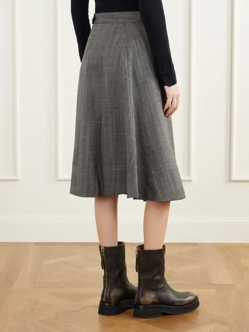 Our Legacy Mono Wool Broken Twill Wrap Midi Skirt | Thumbnail 4