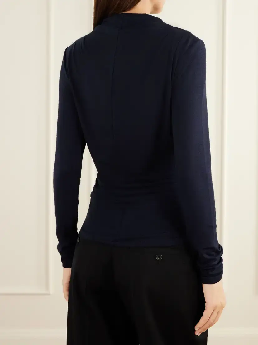 Proenza Schouler White Label Mimi Draped Stretch-jersey Top | Thumbnail 4 Proenza Schouler White Label Mimi Draped Stretch-jersey Top | Thumbnail 4