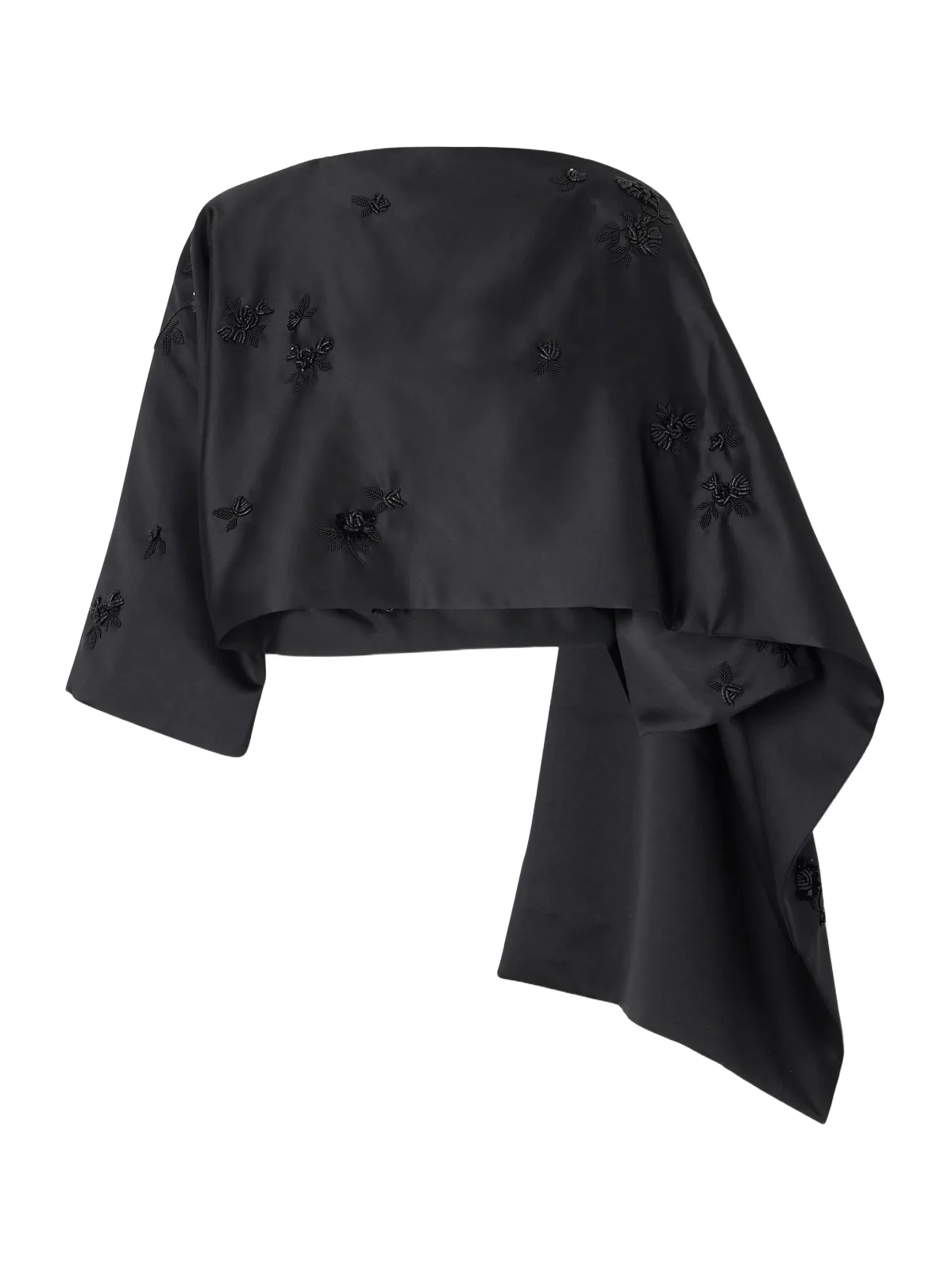 BERNADETTE Leo Cropped Embellished Crepe Cape