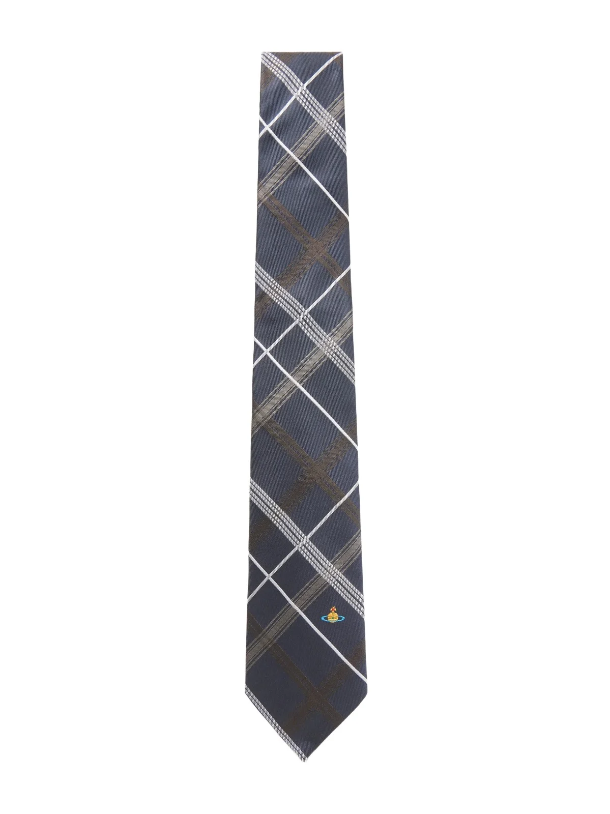 Vivienne Westwood Checked-jacquard Silk Tie
