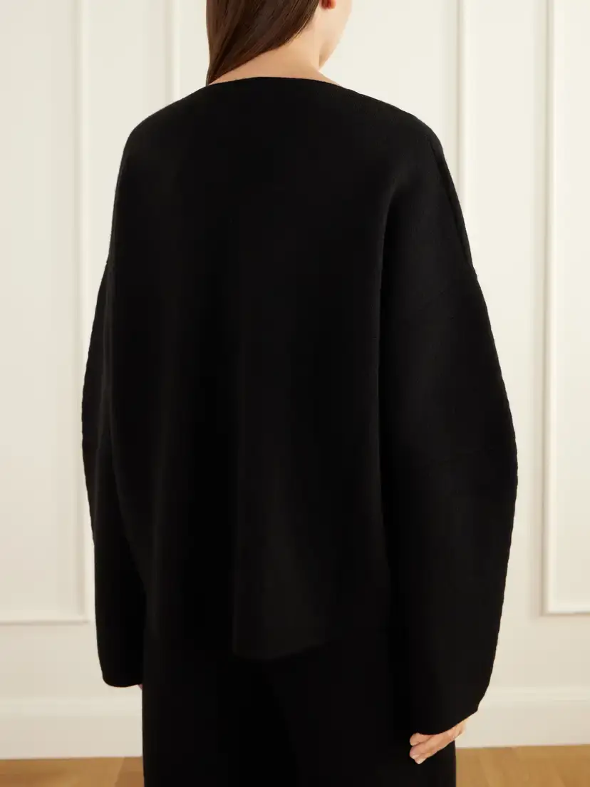 Lauren Manoogian Double-knit Merino Wool, Alpaca And Pima Cotton-blend Sweater | Thumbnail 4 Lauren Manoogian Double-knit Merino Wool, Alpaca And Pima Cotton-blend Sweater | Thumbnail 4