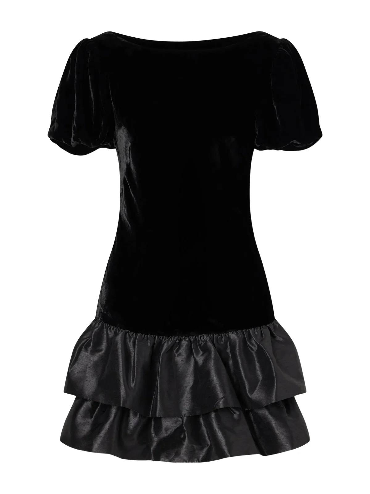Anabella Ruffled Velvet And Satin Mini Dress Anabella Ruffled Velvet And Satin Mini Dress