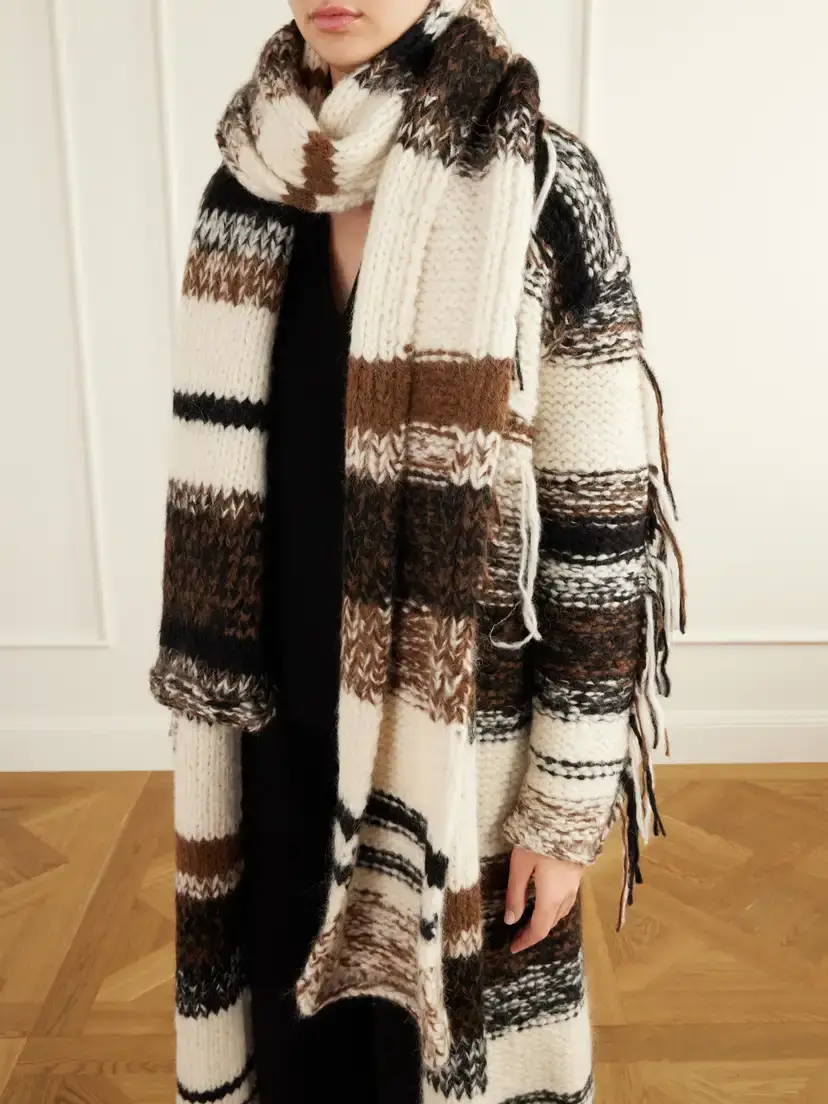 Lauren Manoogian Rio Striped Alpaca, Pima Cotton And Merino Wool-blend Scarf | Thumbnail 3