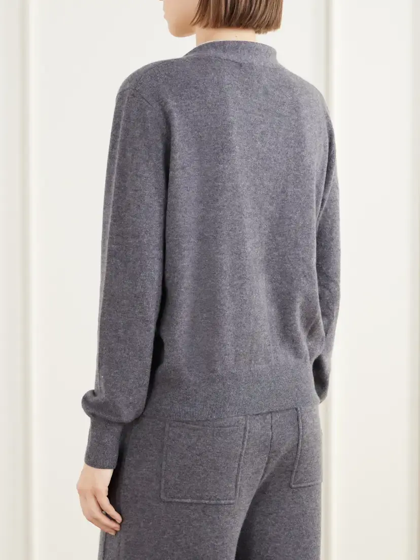 Lisa Yang Vani Two-tone Layered Cashmere Cardigan | Thumbnail 4