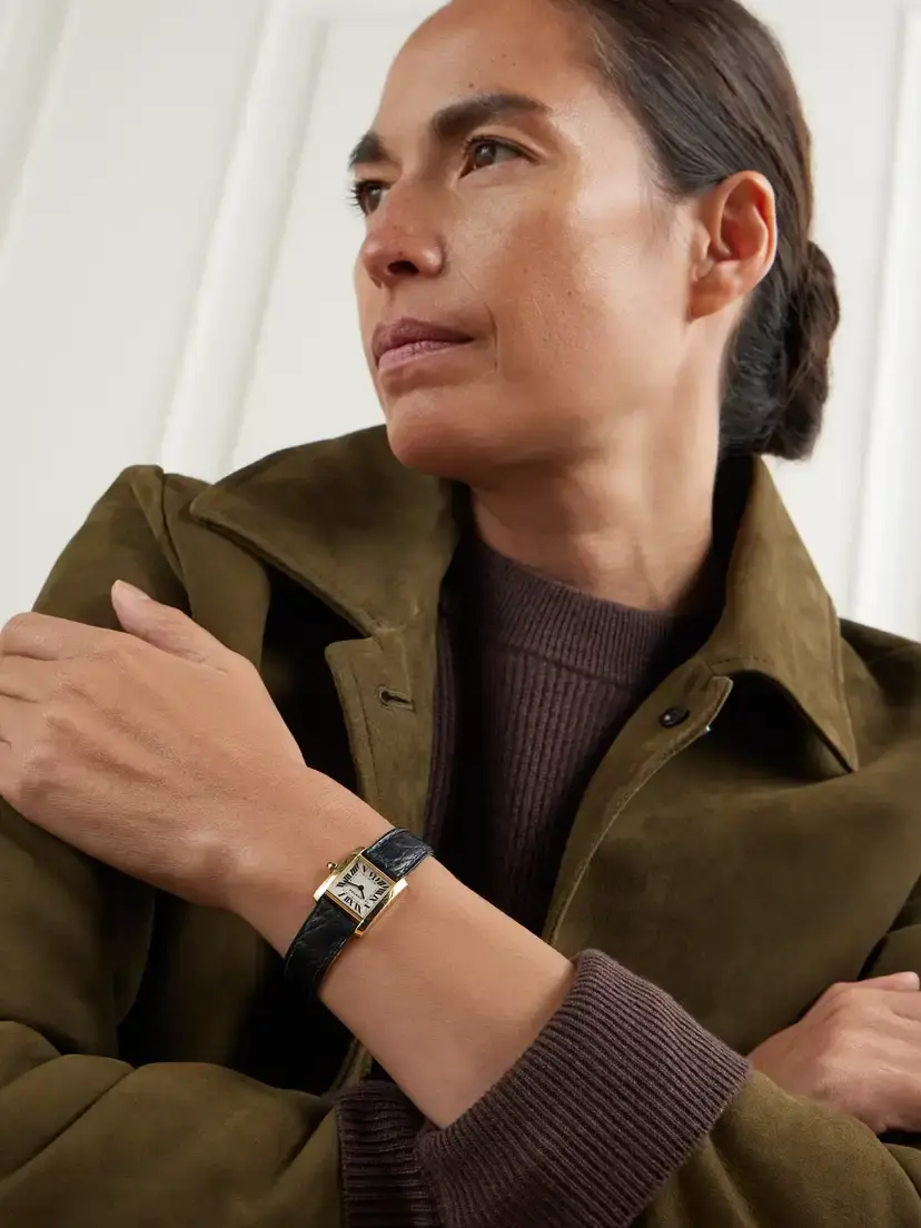 Stephanie Windsor + Cartier Vintage 1990 Tank Française Quartz-movement 18-karat Gold Watch, Ref. W50000256 (6” Wrist) | Thumbnail 2