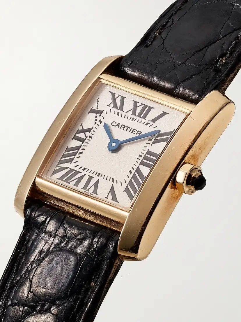 Stephanie Windsor + Cartier Vintage 1990 Tank Française Quartz-movement 18-karat Gold Watch, Ref. W50000256 (6” Wrist) | Thumbnail 3