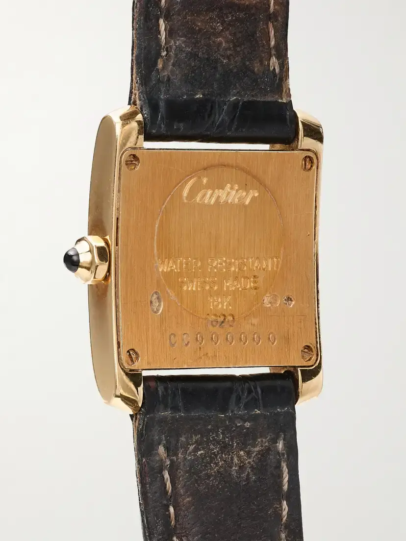 Stephanie Windsor + Cartier Vintage 1990 Tank Française Quartz-movement 18-karat Gold Watch, Ref. W50000256 (6” Wrist) | Thumbnail 4