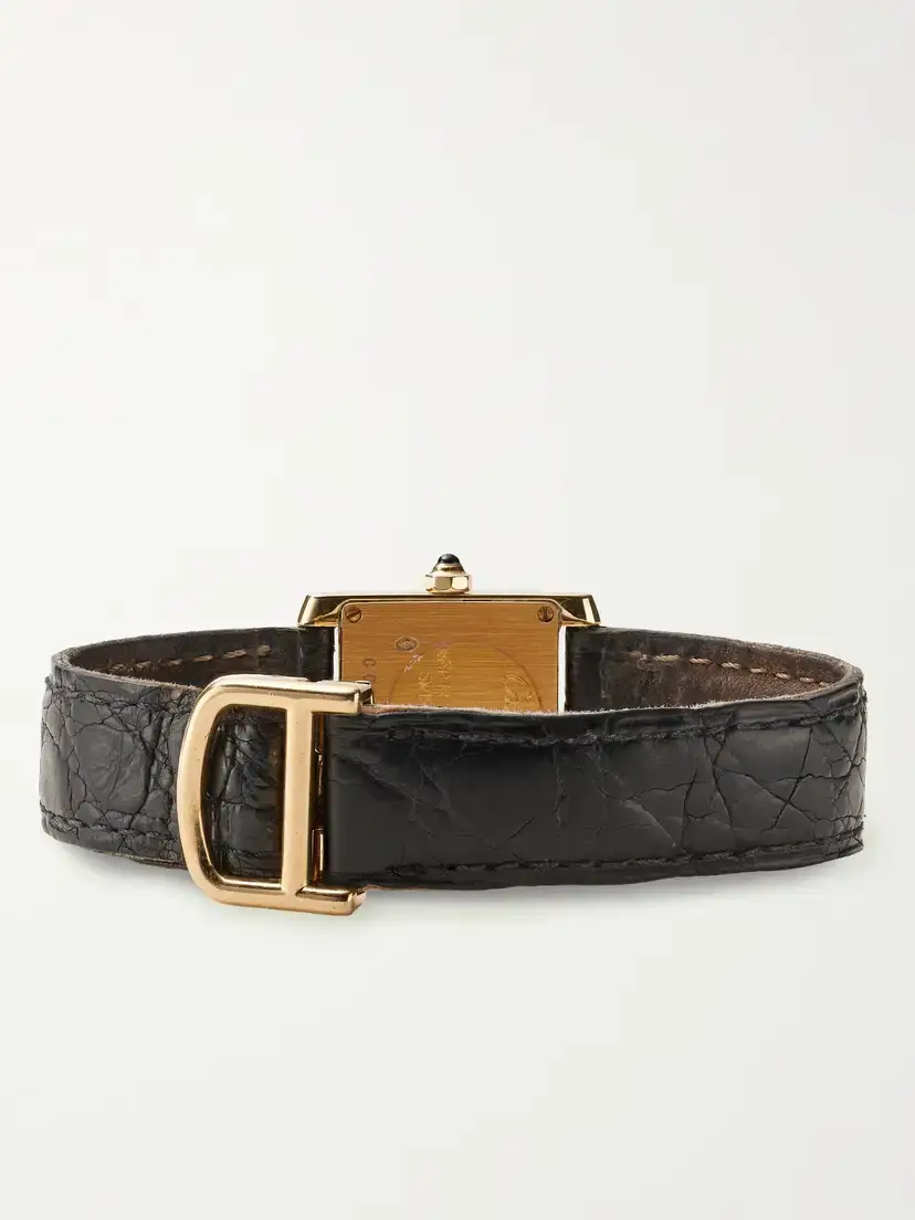 Stephanie Windsor + Cartier Vintage 1990 Tank Française Quartz-movement 18-karat Gold Watch, Ref. W50000256 (6” Wrist) | Thumbnail 5