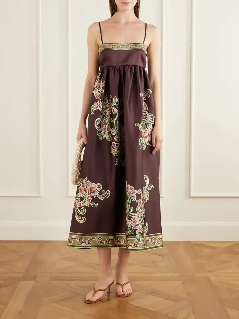 ALÉMAIS Josie Gathered Floral-print Twill Midi Dress | Thumbnail 2 ALÉMAIS Josie Gathered Floral-print Twill Midi Dress | Thumbnail 2