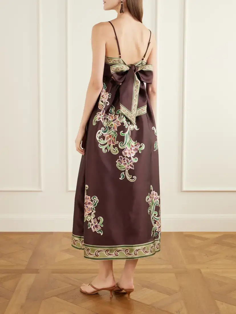 ALÉMAIS Josie Gathered Floral-print Twill Midi Dress | Thumbnail 3 ALÉMAIS Josie Gathered Floral-print Twill Midi Dress | Thumbnail 3