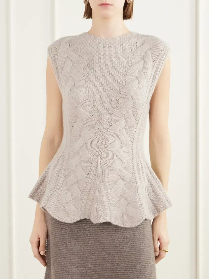 Lisa Yang Signy Cable-knit Cashmere Top | Thumbnail 3 Lisa Yang Signy Cable-knit Cashmere Top | Thumbnail 3