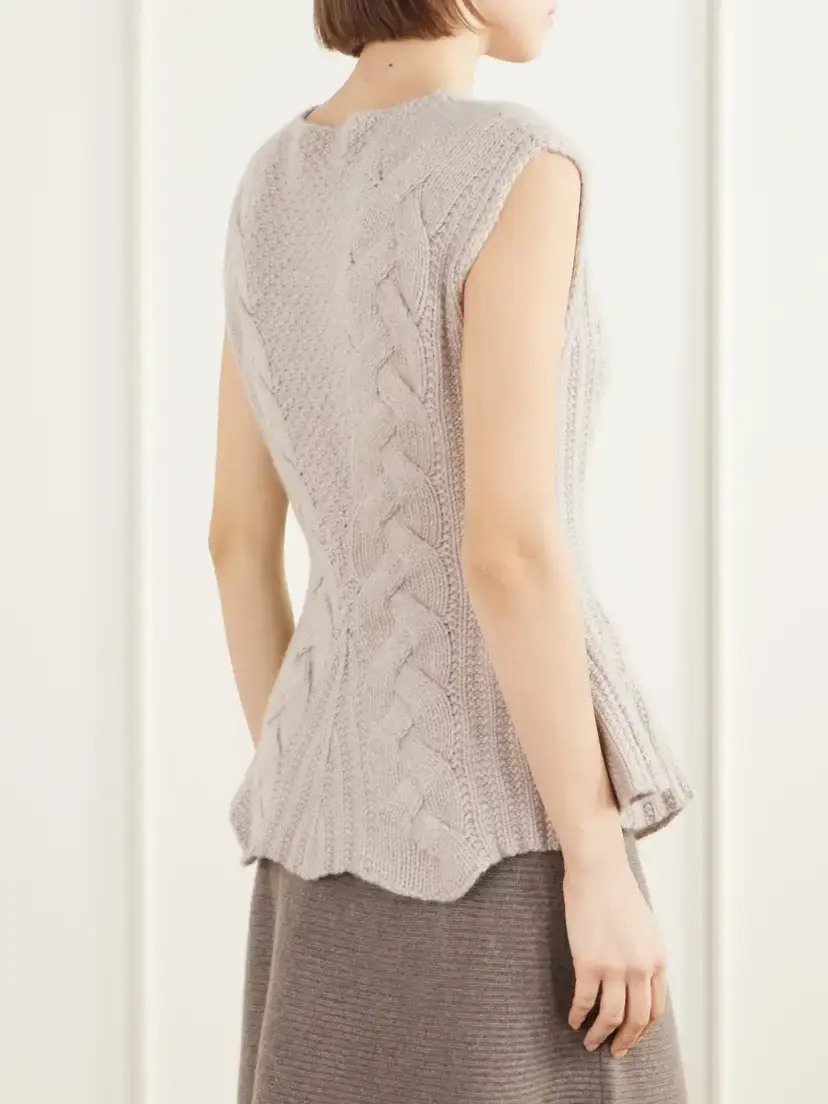 Lisa Yang Signy Cable-knit Cashmere Top | Thumbnail 4 Lisa Yang Signy Cable-knit Cashmere Top | Thumbnail 4