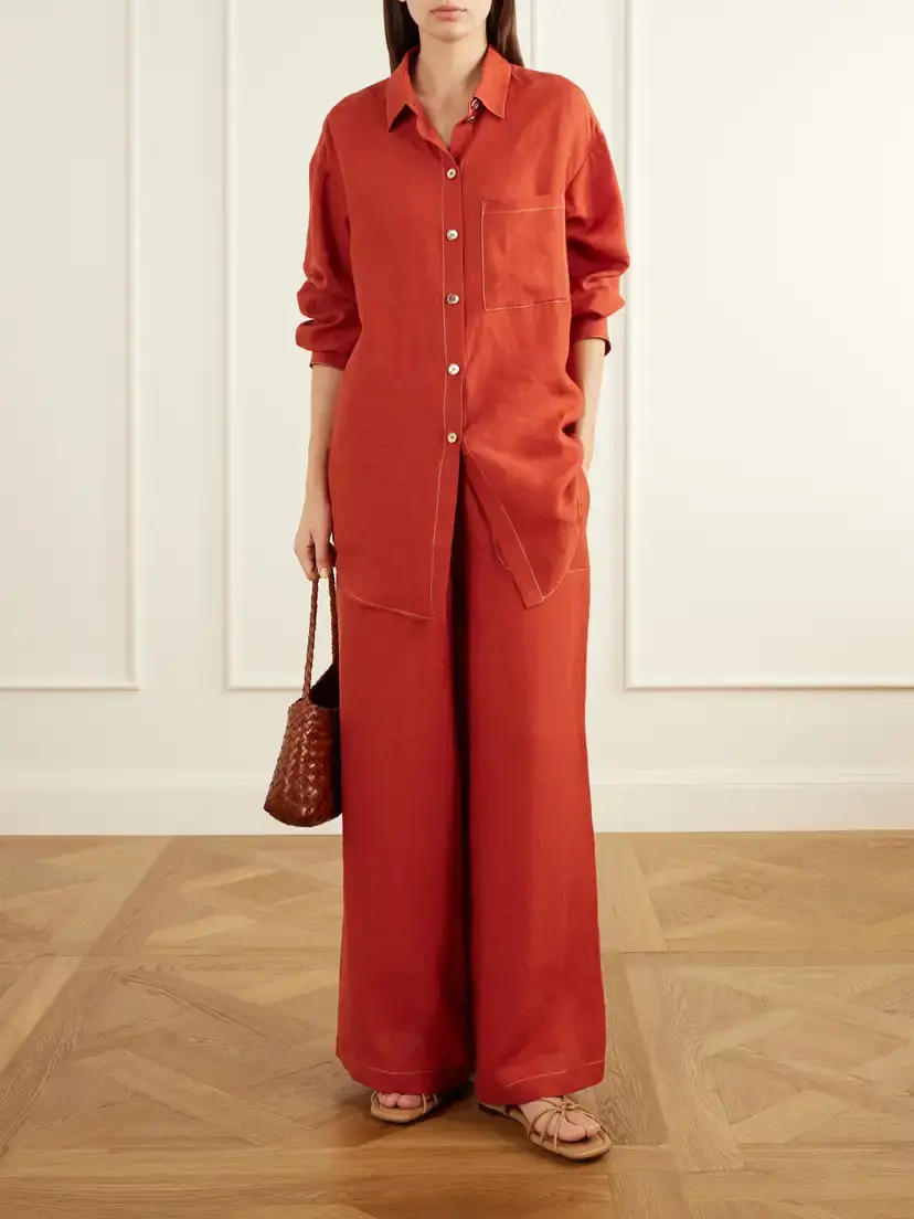 Eres Éblouissant Woven Linen Wide-leg Pants | Thumbnail 2 Eres Éblouissant Woven Linen Wide-leg Pants | Thumbnail 2