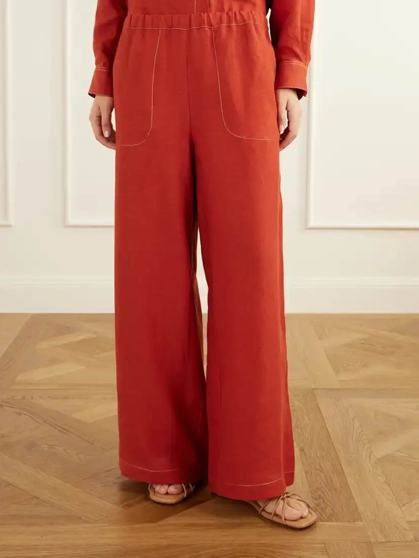 Eres Éblouissant Woven Linen Wide-leg Pants | Thumbnail 3 Eres Éblouissant Woven Linen Wide-leg Pants | Thumbnail 3