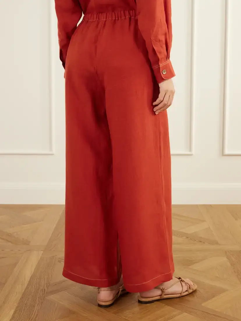 Eres Éblouissant Woven Linen Wide-leg Pants | Thumbnail 4 Eres Éblouissant Woven Linen Wide-leg Pants | Thumbnail 4