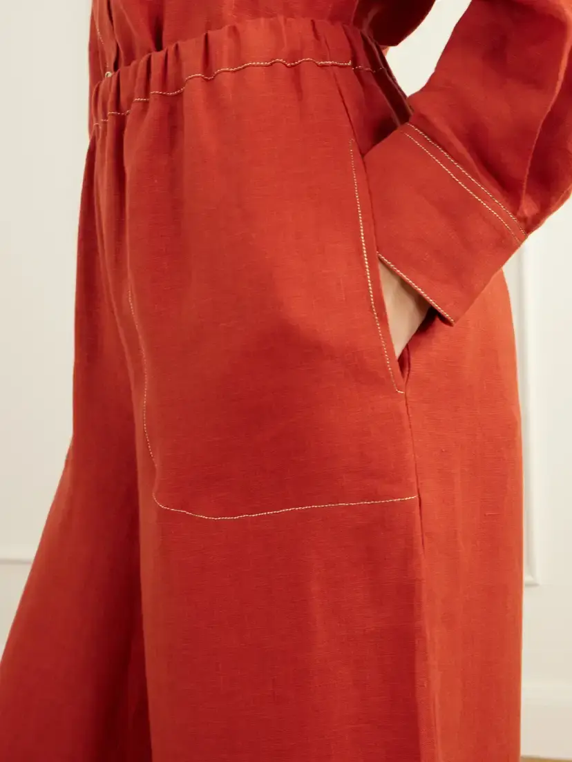 Eres Éblouissant Woven Linen Wide-leg Pants | Thumbnail 5 Eres Éblouissant Woven Linen Wide-leg Pants | Thumbnail 5
