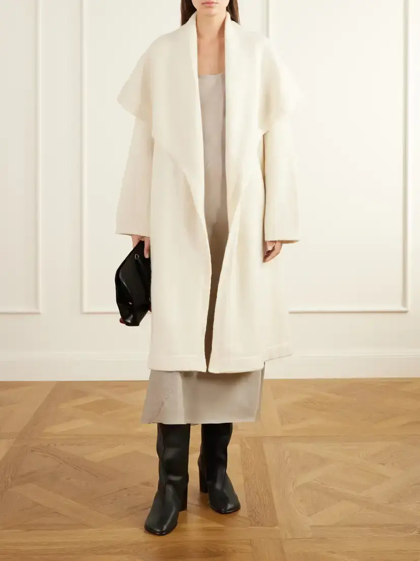 Lauren Manoogian Venn Belted Alpaca And Wool-blend Knitted Wrap Coat | Thumbnail 2 Lauren Manoogian Venn Belted Alpaca And Wool-blend Knitted Wrap Coat | Thumbnail 2