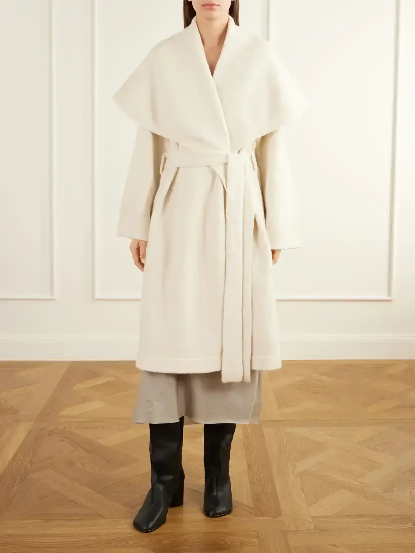 Lauren Manoogian Venn Belted Alpaca And Wool-blend Knitted Wrap Coat | Thumbnail 3 Lauren Manoogian Venn Belted Alpaca And Wool-blend Knitted Wrap Coat | Thumbnail 3